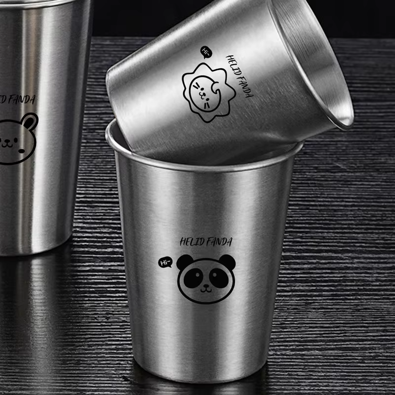 304 Stainless Steel Single Layer Water Cup Reusable Tumbler Beer Cups Durable Tea Milk Coffee Mug Kids Drinking Cup Drinkware