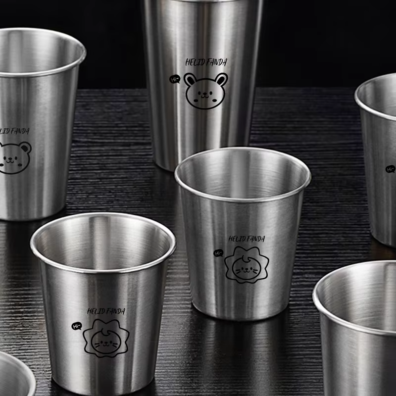 304 Stainless Steel Single Layer Water Cup Reusable Tumbler Beer Cups Durable Tea Milk Coffee Mug Kids Drinking Cup Drinkware