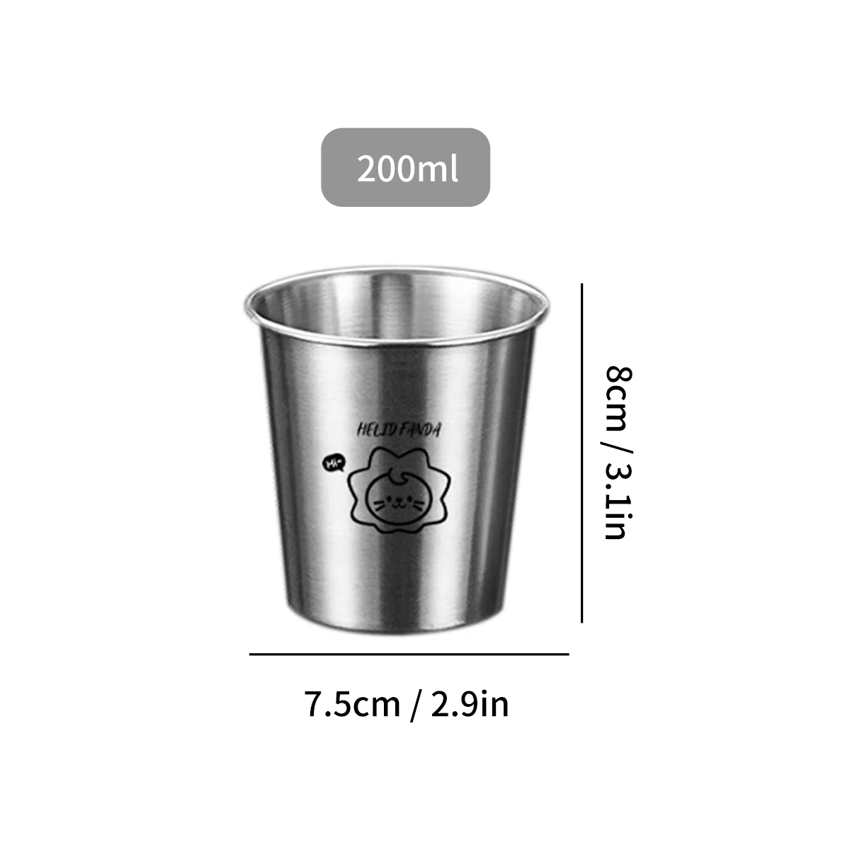 304 Stainless Steel Single Layer Water Cup Reusable Tumbler Beer Cups Durable Tea Milk Coffee Mug Kids Drinking Cup Drinkware