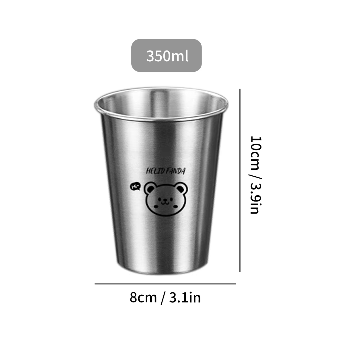 304 Stainless Steel Single Layer Water Cup Reusable Tumbler Beer Cups Durable Tea Milk Coffee Mug Kids Drinking Cup Drinkware