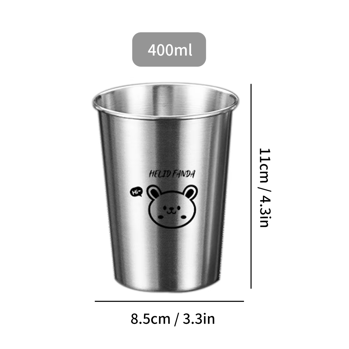 304 Stainless Steel Single Layer Water Cup Reusable Tumbler Beer Cups Durable Tea Milk Coffee Mug Kids Drinking Cup Drinkware
