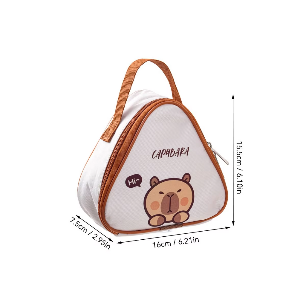 Mini Cute Picnic Bag Portable Cooler Bag Triangle Waterproof Oxford Insulated Bag Outdoor Travel Camping Thermal Lunch Bag