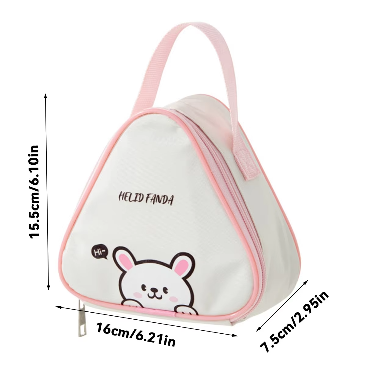 Mini Cute Picnic Bag Portable Cooler Bag Triangle Waterproof Oxford Insulated Bag Outdoor Travel Camping Thermal Lunch Bag