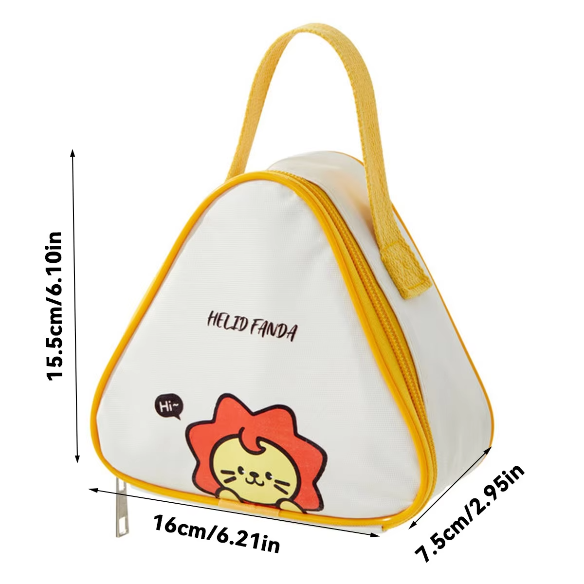 Mini Cute Picnic Bag Portable Cooler Bag Triangle Waterproof Oxford Insulated Bag Outdoor Travel Camping Thermal Lunch Bag
