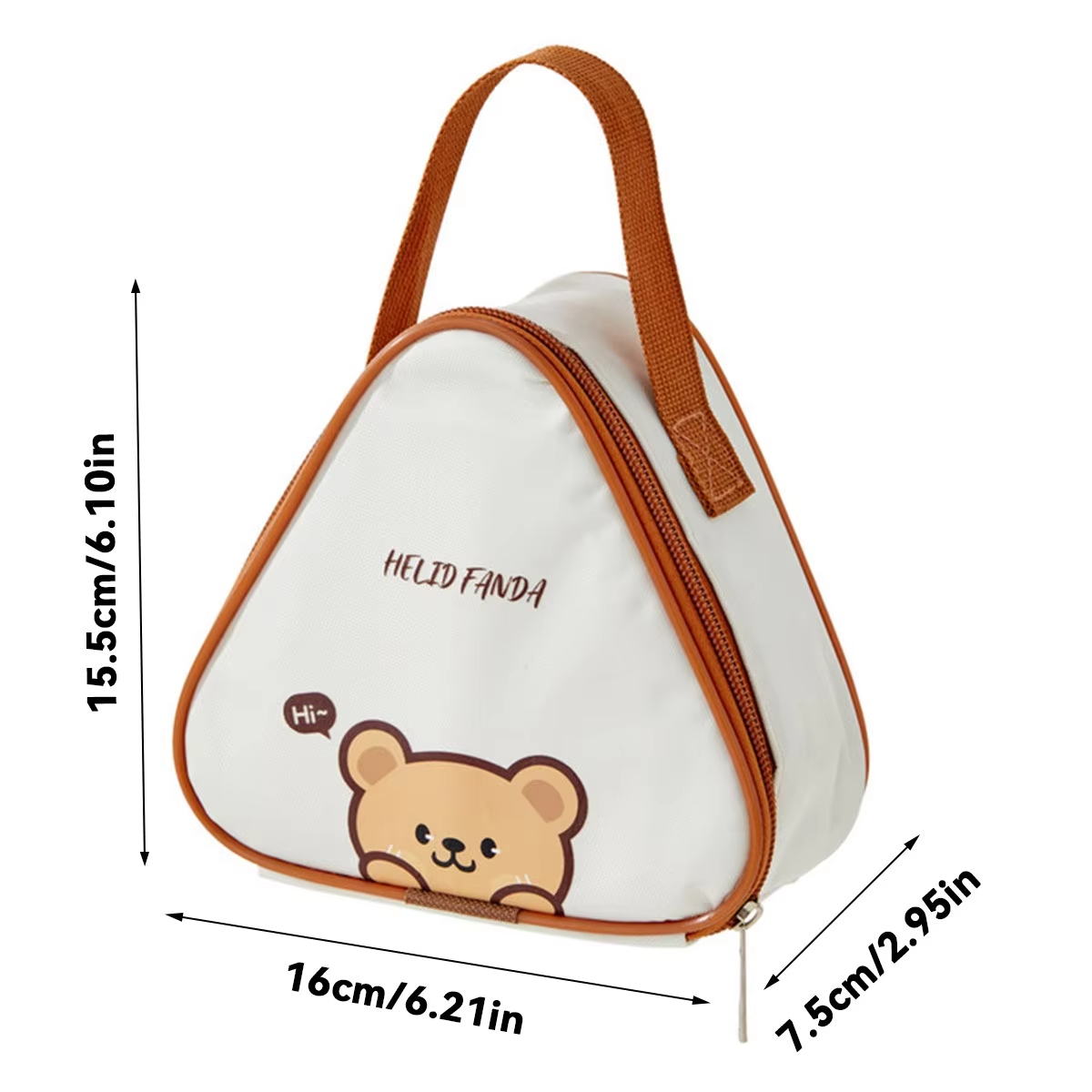 Mini Cute Picnic Bag Portable Cooler Bag Triangle Waterproof Oxford Insulated Bag Outdoor Travel Camping Thermal Lunch Bag