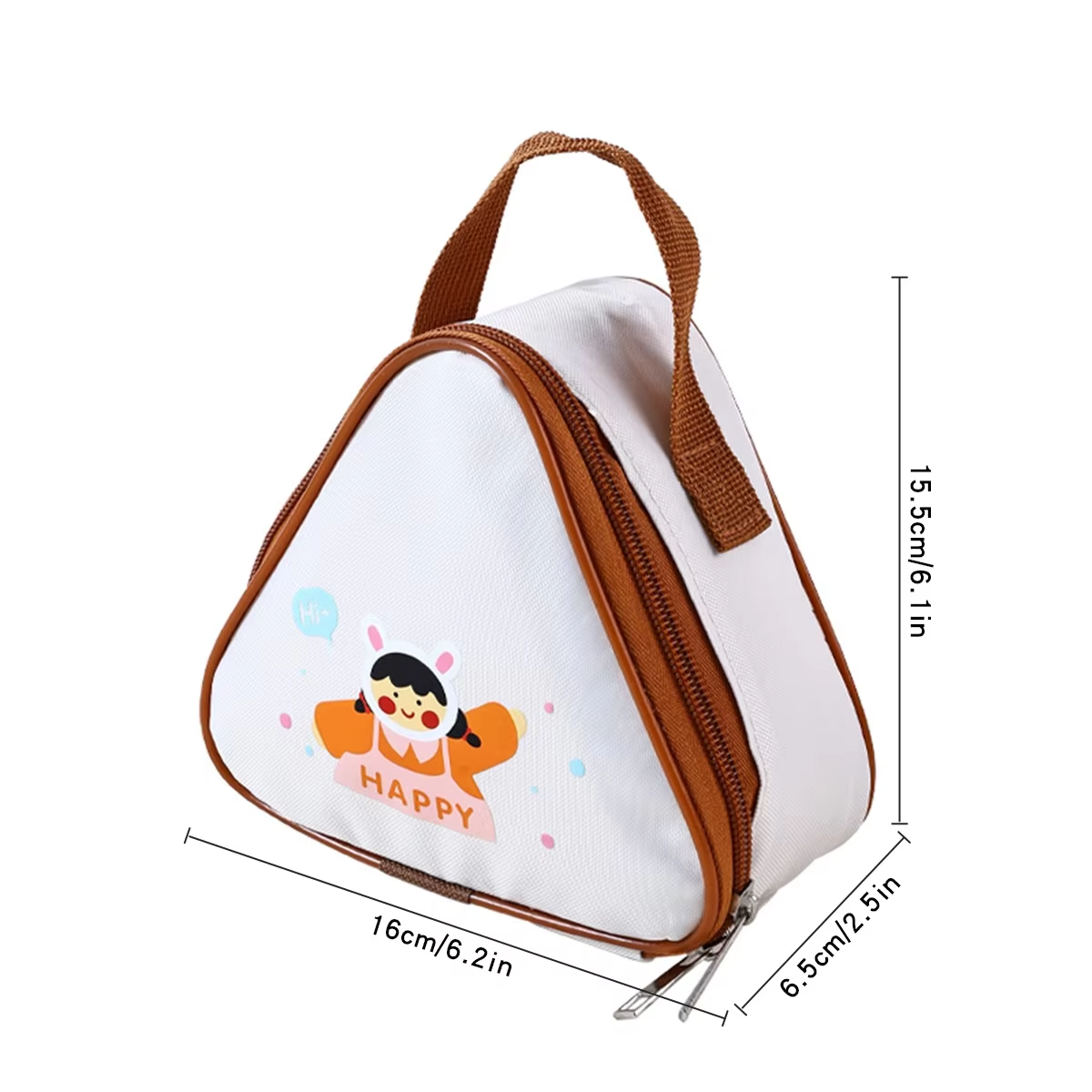 Mini Cute Picnic Bag Portable Cooler Bag Triangle Waterproof Oxford Insulated Bag Outdoor Travel Camping Thermal Lunch Bag