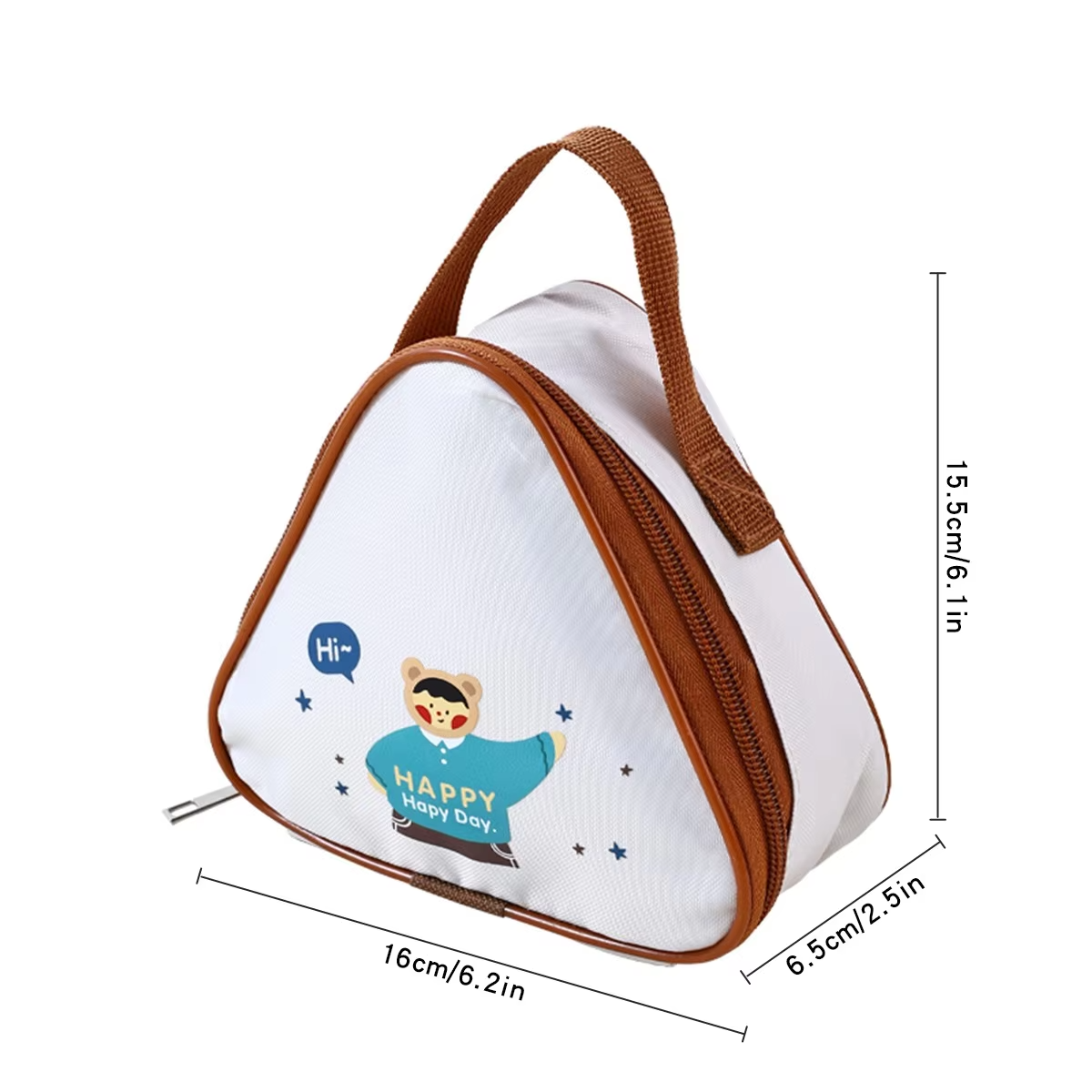 Mini Cute Picnic Bag Portable Cooler Bag Triangle Waterproof Oxford Insulated Bag Outdoor Travel Camping Thermal Lunch Bag