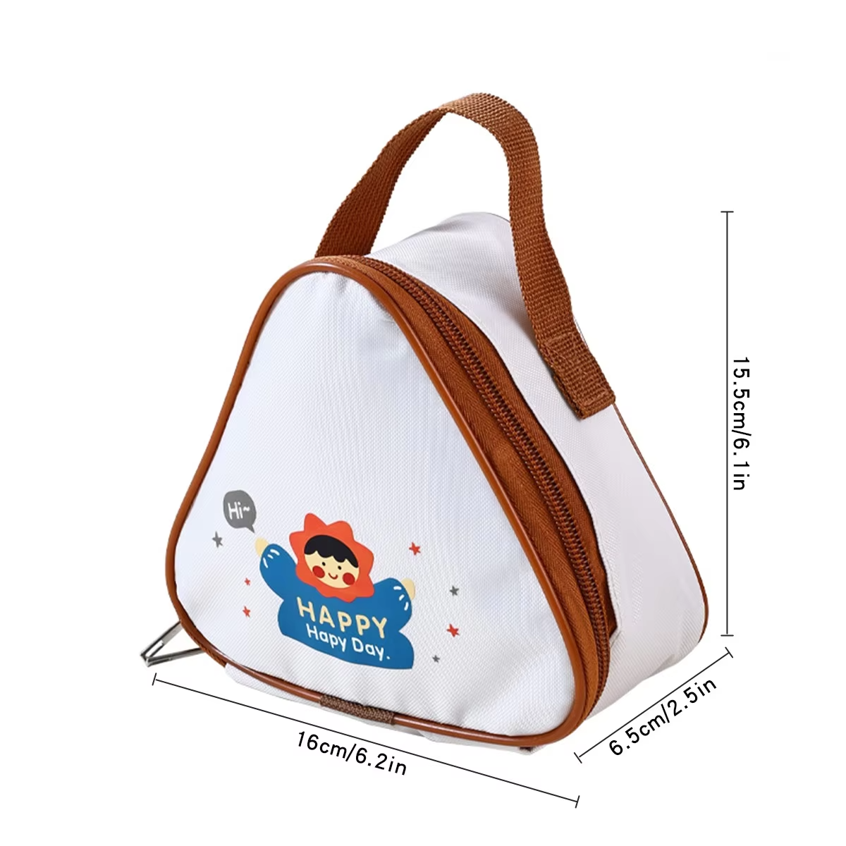 Mini Cute Picnic Bag Portable Cooler Bag Triangle Waterproof Oxford Insulated Bag Outdoor Travel Camping Thermal Lunch Bag