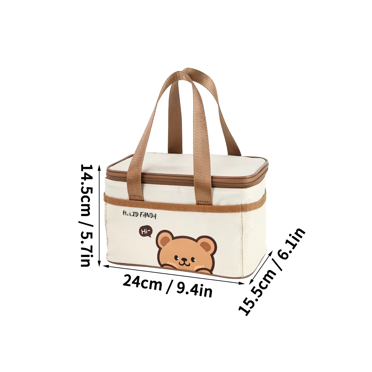 Cute Capybara Insulated Lunch Bag For Student Kid Portable Large Capacity Waterproof Food Thermal Bag Reusable Picnic Cooler Bag