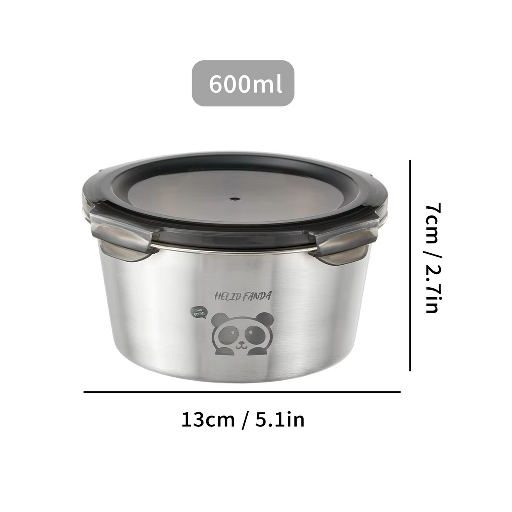 304 Stainless Steel Fresh-keeping Box Refrigerator Frozen Meat Food Container Fruit Vegetable Storage Box Microwave&Oven Safe