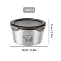 304 Stainless Steel Fresh-keeping Box Refrigerator Frozen Meat Food Container Fruit Vegetable Storage Box Microwave&Oven Safe