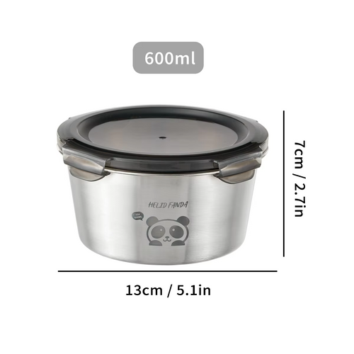 304 Stainless Steel Fresh-keeping Box Refrigerator Frozen Meat Food Container Fruit Vegetable Storage Box Microwave&Oven Safe