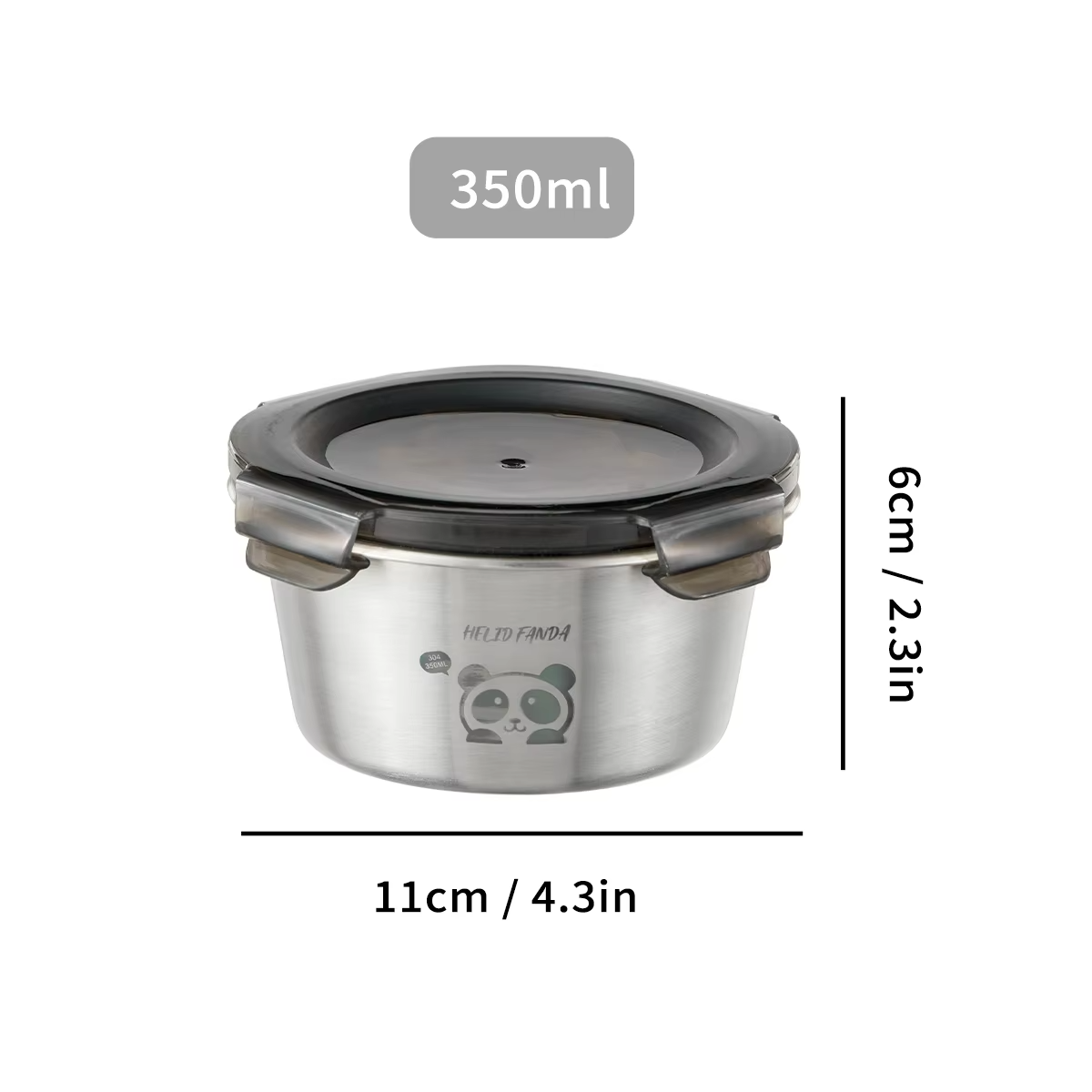 304 Stainless Steel Fresh-keeping Box Refrigerator Frozen Meat Food Container Fruit Vegetable Storage Box Microwave&Oven Safe