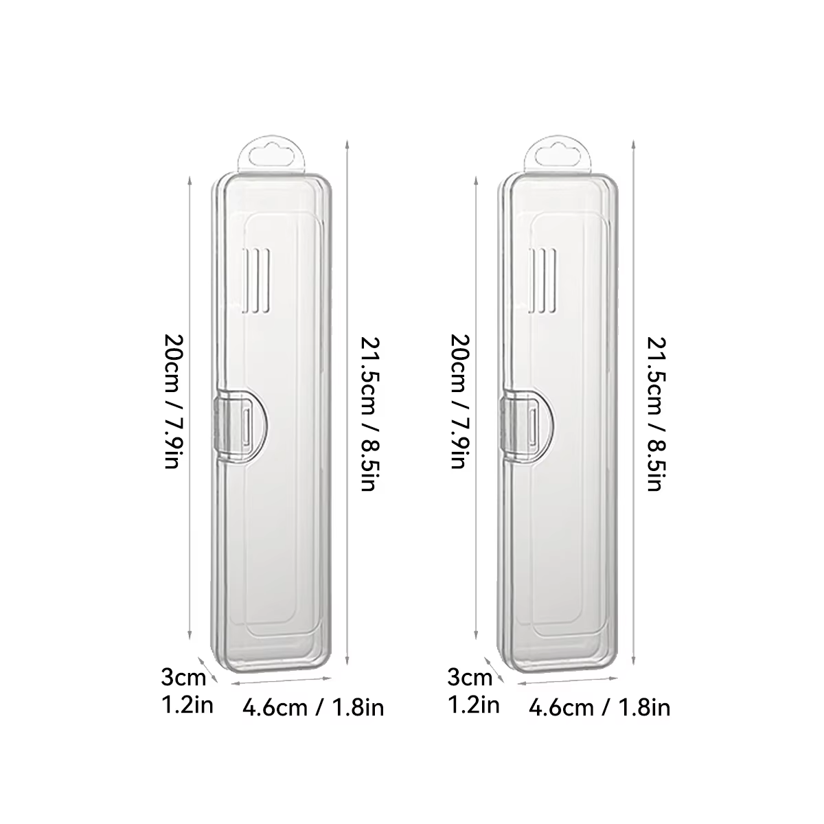 Portable Transparent Tableware Box Travel Flatware Storage Box With Flip Cover Dustproof Chopsticks Forks Spoon Cutlery Case