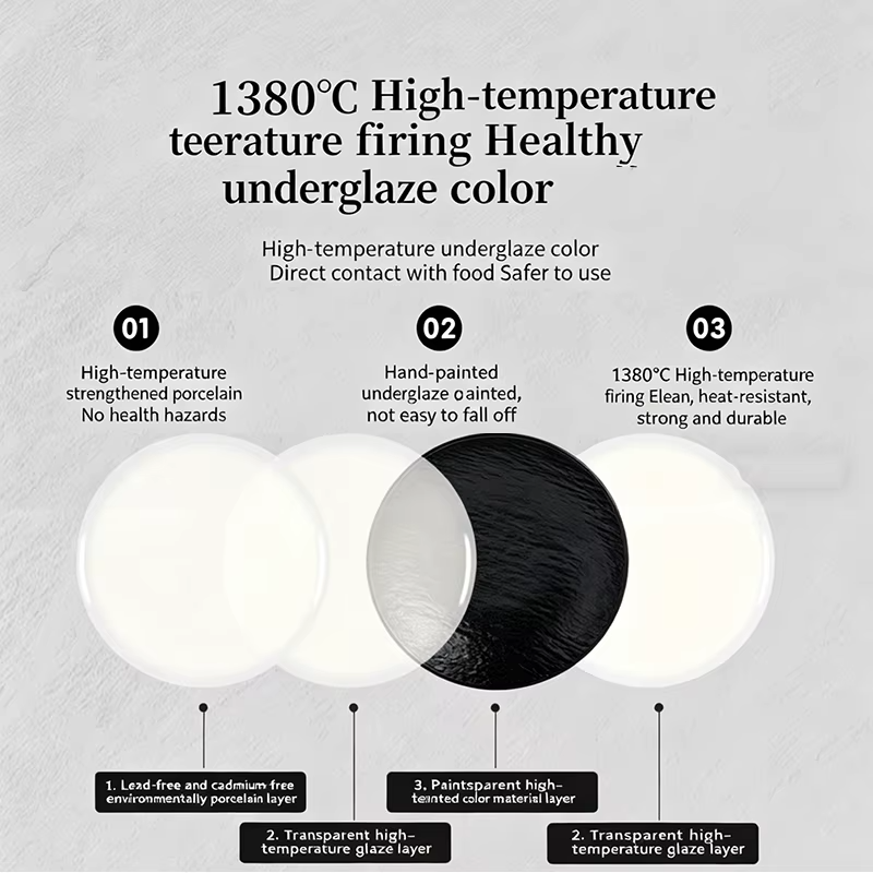 Tableware Set Black And White Rock Slab 8/16/34/55pcs Ceramics Dish Sets Full Set Luxury Dinnerware Set For 2/4/6/8/10 Persons