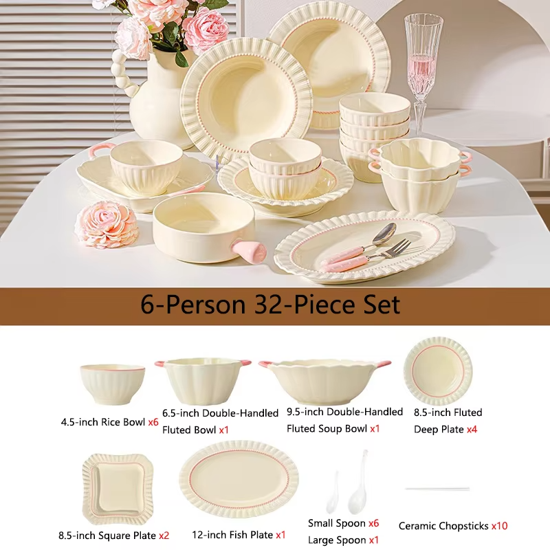 Dinner sets full set kitchen bowl set luxury dinnerware sets porcelain noble dinner for 2-10 people serving table china