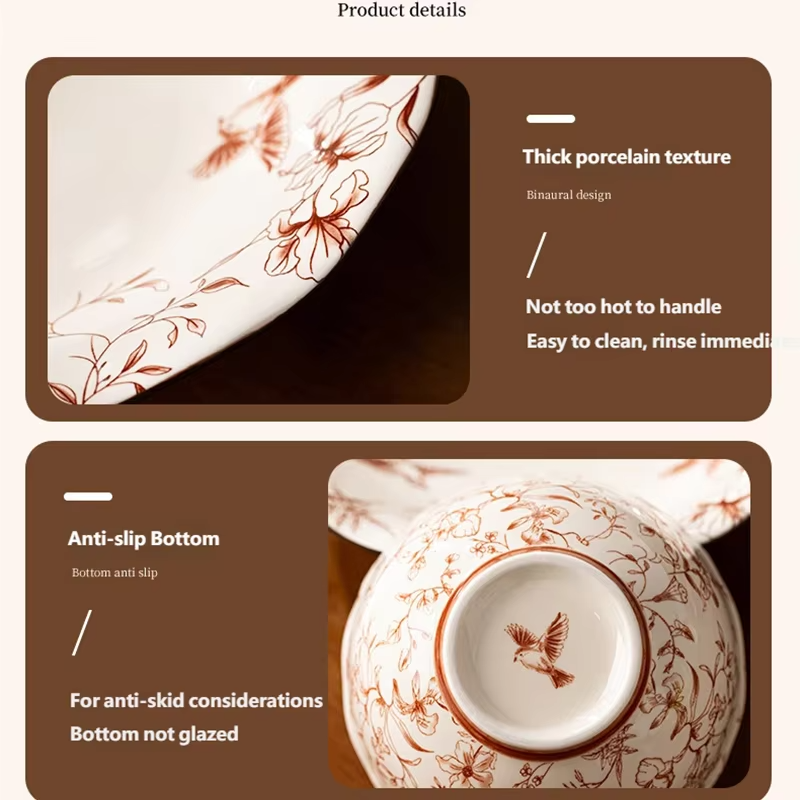 Tableware Set Magpie Leaping 9/19/27/35/43pcs Premium Ceramics Dish Sets Full Set Luxury China Dinnerware Set 2/4/6/8/10 Persons