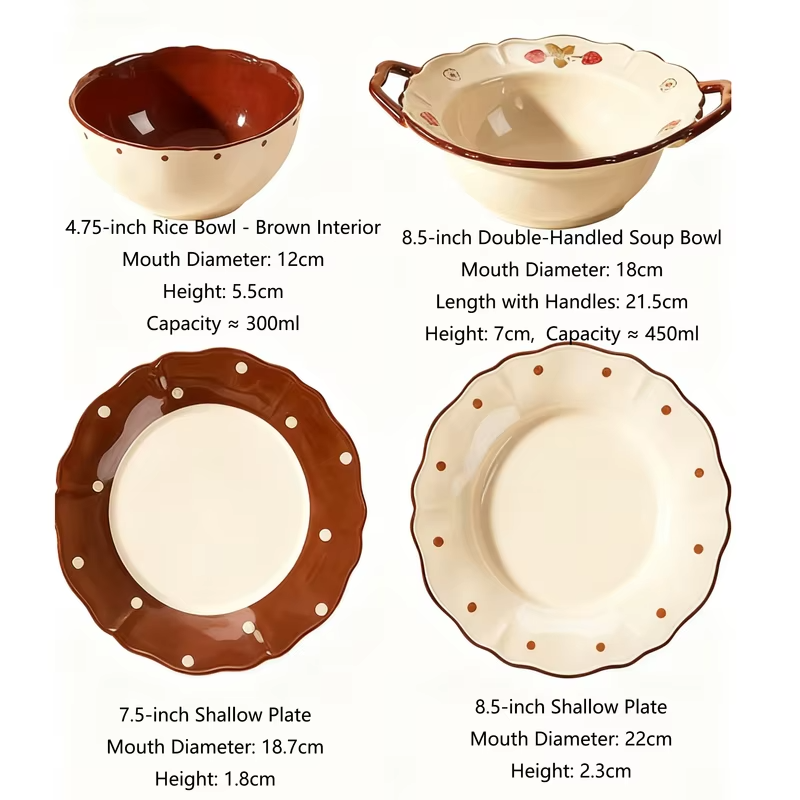 Dinnerware sets full set dishes set tableware set bowl retro bunny dishes full table set 5 1 dinner plate set 6 people christmas
